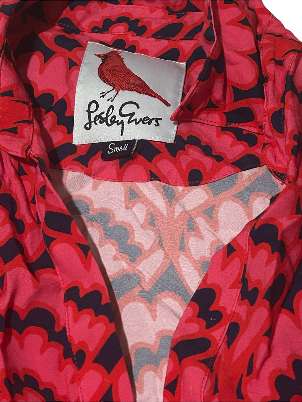 Lesley Evers Midi/Maxi Dress Retro Floral Print Pink Red Black - Picture 5 of 6